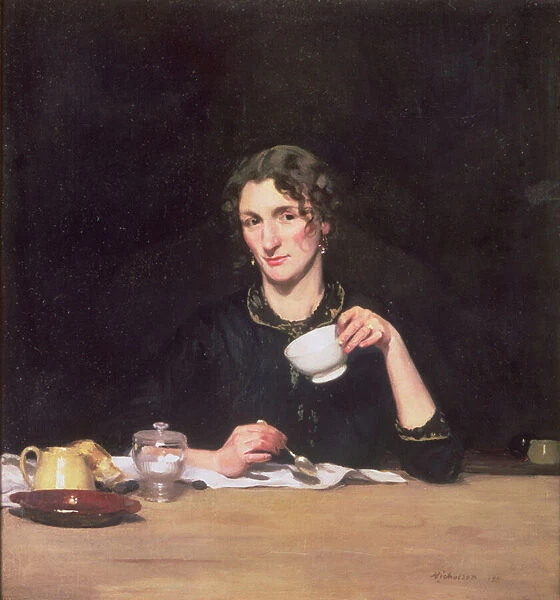 A Lady at Breakfast or Le Dejeuner de Marie, 1911 (oil on canvas)