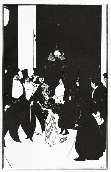 Lady Golds Escort, illustration from The Yellow Book, 1894 (litho)