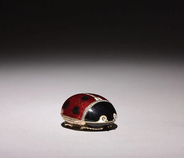 Ladybug Box, firm of Peter Carl Faberge (1846-1920), 1896-1903 (gold, enamel, diamonds)