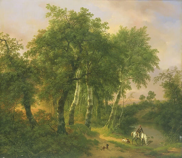 Landscape in Geldern (oil on panel)