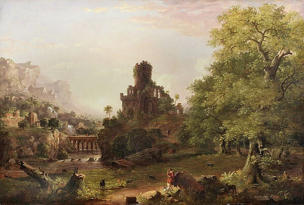 Landscape with Ruins, 1854 (oil on canvas)