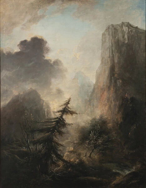 Landscape with Spruce, c. 1780 (oil on canvas)