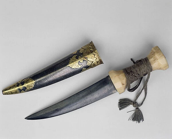 Large dagger and scabbard, possibly belonged to Haider Ali (1722-82
