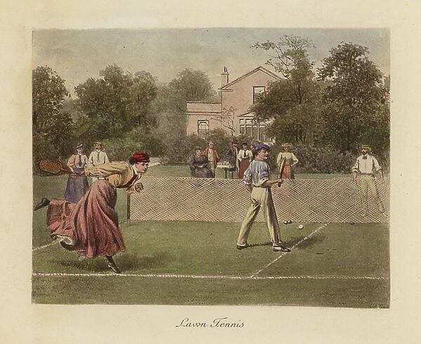 Lawn Tennis (colour litho)
