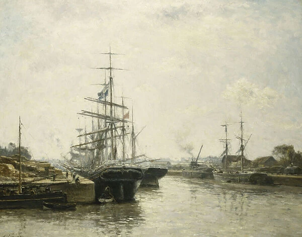 Le Bassin de Caen, 1887 (oil on canvas)