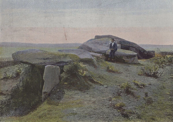 Le dolmen de Mane-Lud, a Locmariaquer (coloured photo)