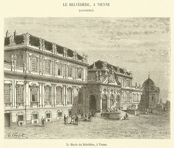 Le Musee du Belvedere, a Vienne (engraving)