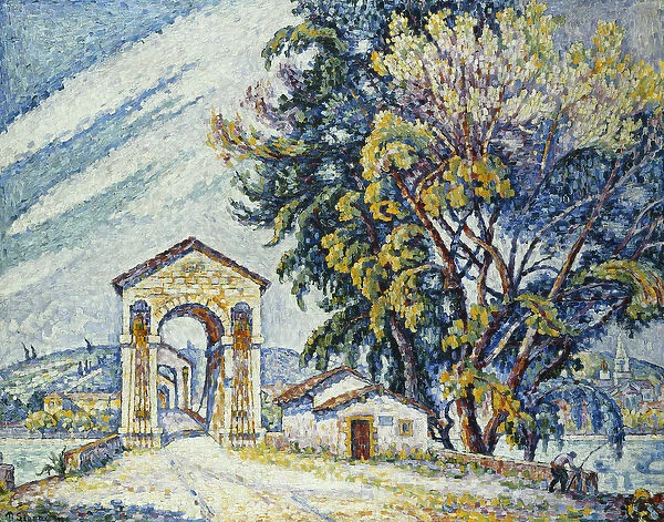 Le Pont a Bourg-Saint-Andeol, 1926 (oil on canvas)