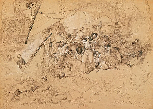 Le Vengeur du Peuple Sinking at the Battle of Ouessant, 1st June 1794