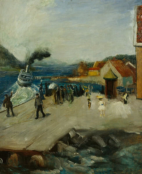 Lehmanns quay in Drobak, 1910