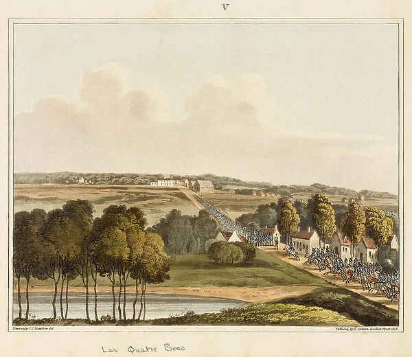 Les Quatre Bras, from An Historical Account of the Battle of Waterloo