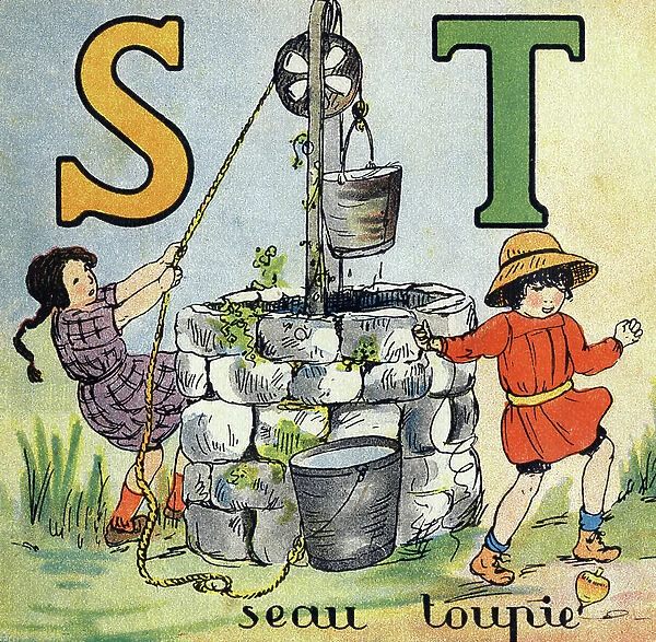 Letters S, T: Bucket, Top, c.1920 (print)