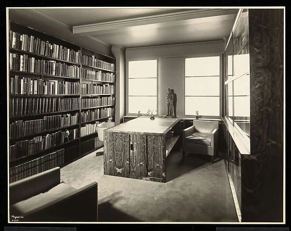 The library in the home of Mr. John A. Dunbar, 50 East 77th Street, New York