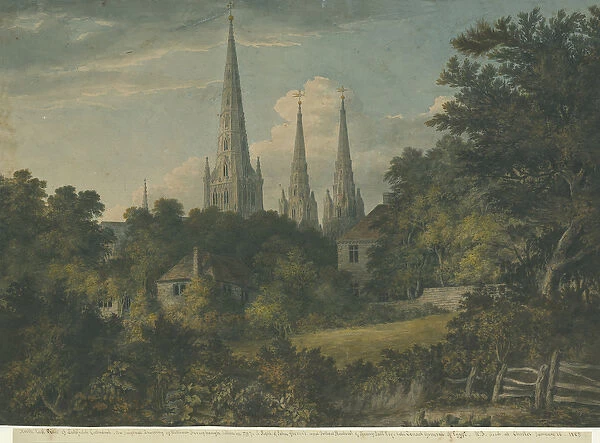 Lichfield Cathedral - North East View: water colour painting, 1797 (painting)