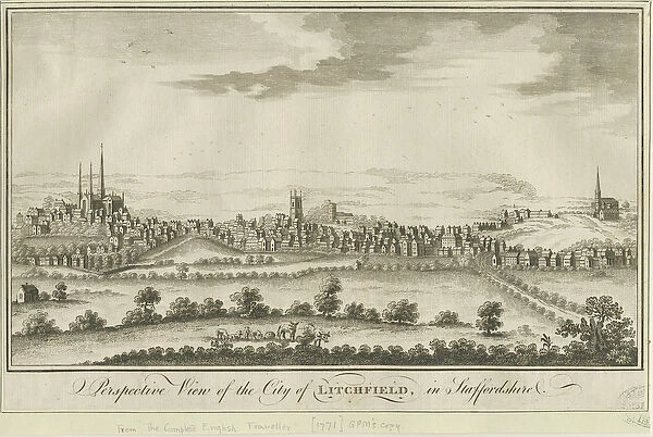 Lichfield - South West View: engraving, nd [1771] (print)