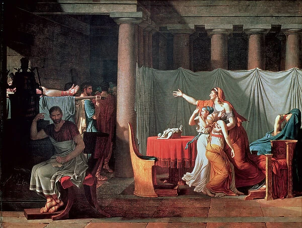 Lictors Bearing to Brutus the Bodies of his Sons, 1789 (oil on canvas) (see 188954