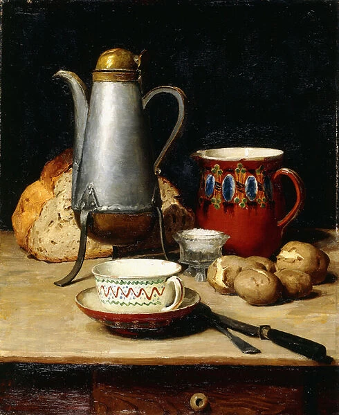 Still Life: Coffee and Potatoes, 1897 (oil on canvas)