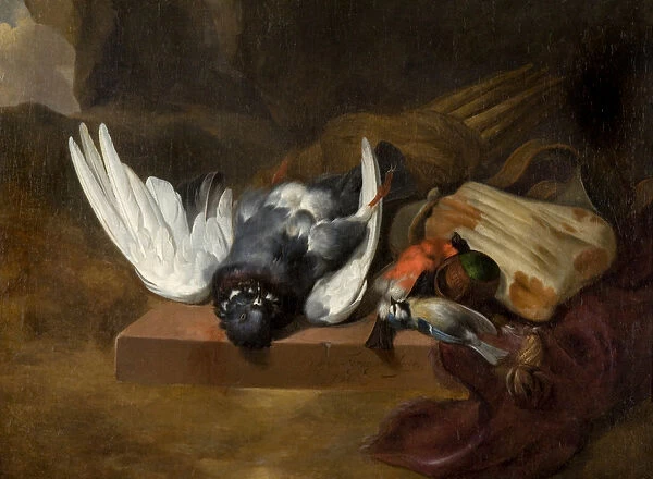 Still Life with Dead Birds (or Dead Poultry), 1665 (oil on canvas)
