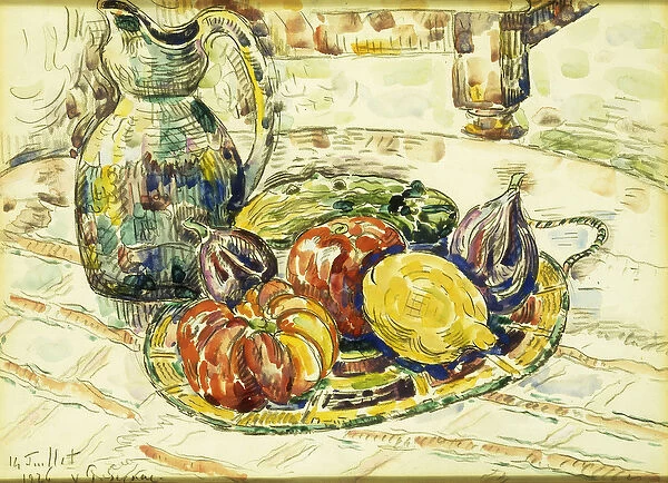 Still Life with Fruit; Nature Morte avec Fruits, 1926 (watercolour over charcoal on paper
