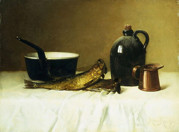Still life with Herring, Pot, Jug and Measure, 1908 (oil on canvas)