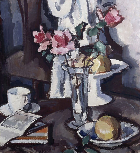 Still Life with Red Roses, c. 1931 (oil on canvas)