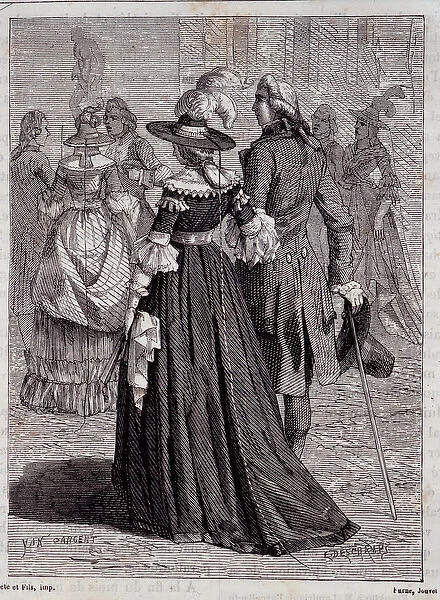 The lightning hat of the ladies of Paris in 1778 - in '