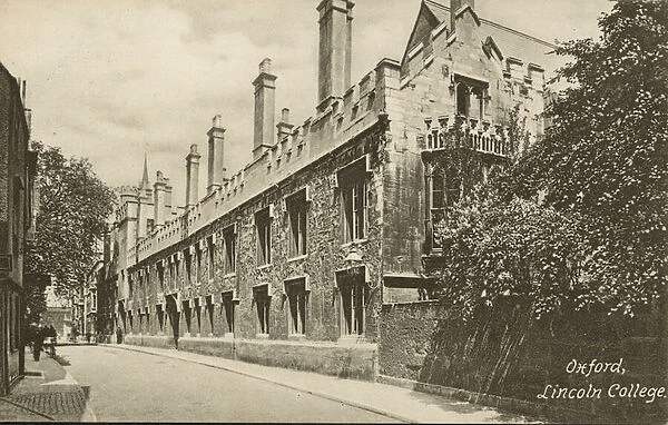 Lincoln College, Oxford, Oxfordshire (b  /  w photo)