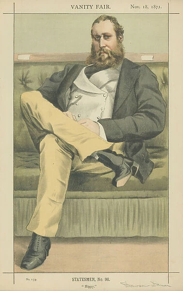 Lionel Seymour William Dawson-Damer (Earl of Portarlington) (colour litho)