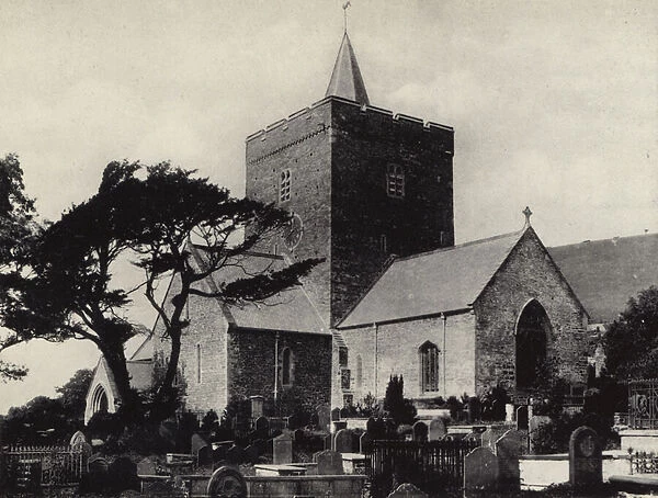 Llanbadarn Church, Aberystwyth (b  /  w photo)
