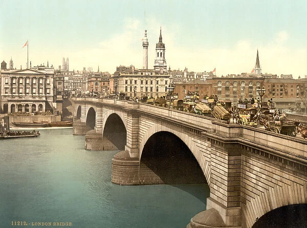 London Bridge, c. 1890-1900 (photochrom)