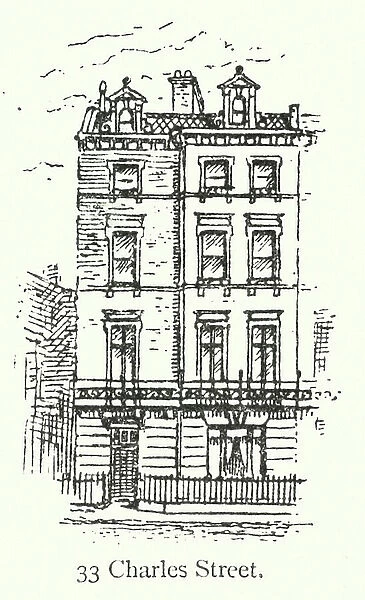 London houses: 33 Charles Street (engraving)