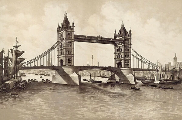 London: Tower Bridge (litho)