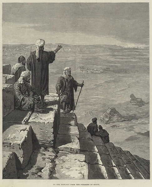 On the Look-out from the Pyramids of Egypt (engraving)