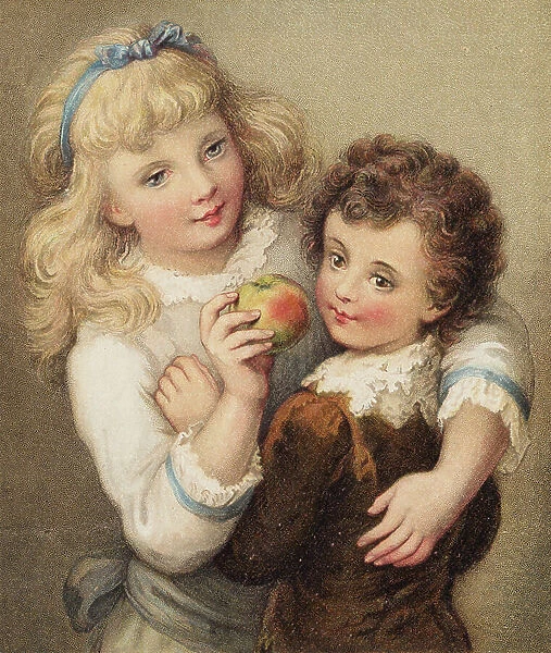 Lucy's apple (colour litho)