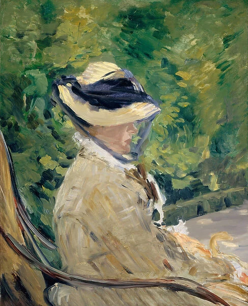 Madame Manet at Bellevue, 1880 (oil on canvas)