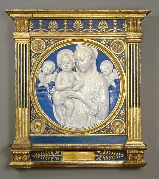 Madonna & Child with Cherubs, c. 1485 (glazed terracotta)