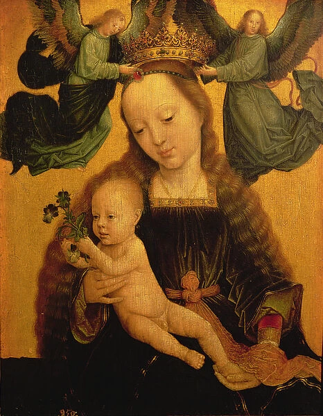 Madonna and Child Crowned by Two Angels, c. 1520 (oil on panel)