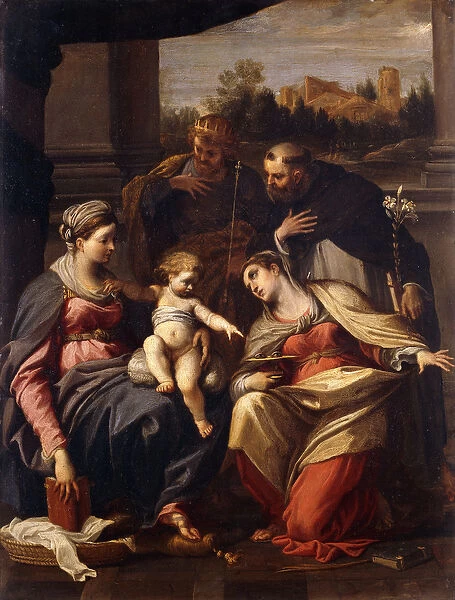 The Madonna and Child with Saints Lucy, Dominic and Louis of France