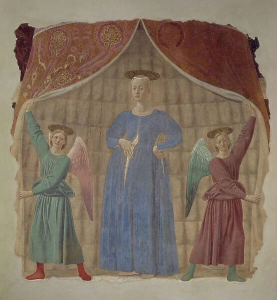 The Madonna del Parto, c. 1450-70 (fresco) (post restoration) (see also 75561, 172472