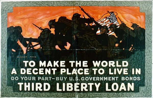 To make the world a decent place to live in, do your part and buy U. S. Government Bonds (colour litho)