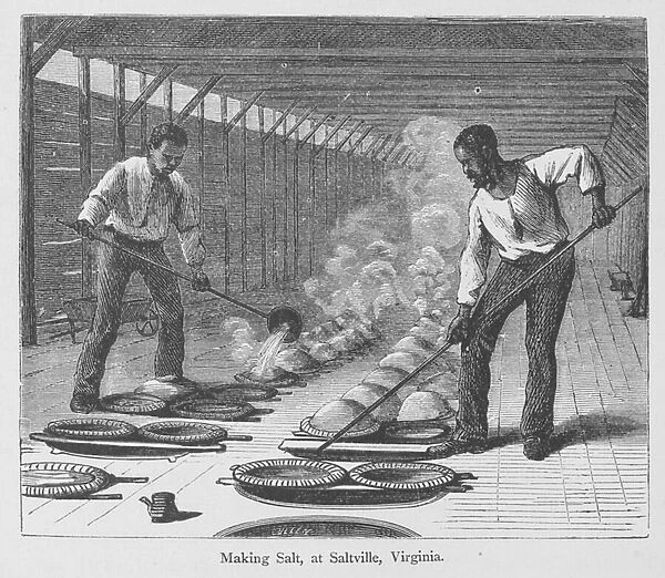 Making salt at Slatville, Virginia, from The Great South by Edward King