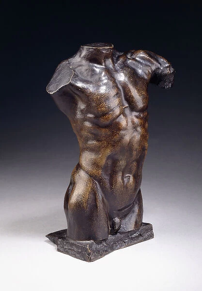 Male Torso - New Model, c. 1885 (bronze with brown patina)