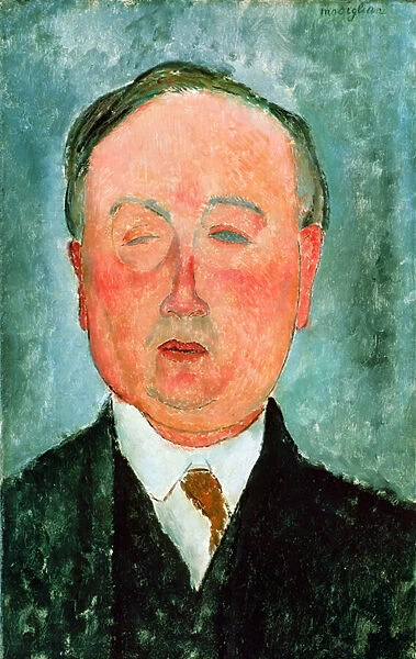 The Man with the Monocle, said to be Bidou, c. 1918-19 (oil on canvas)