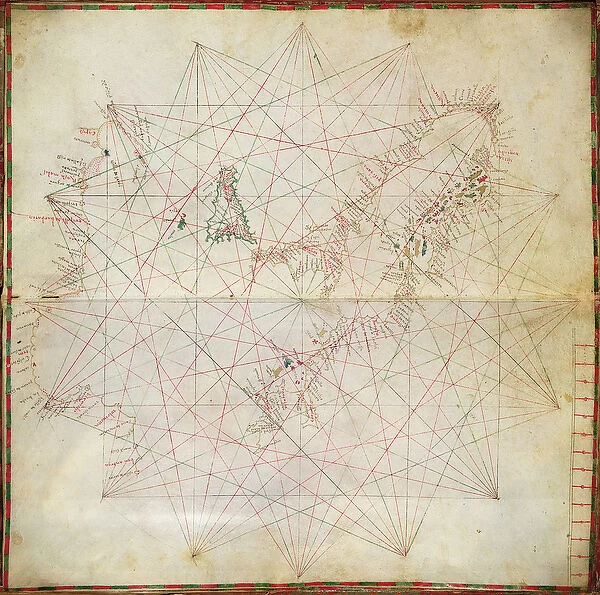 Map of the Adriatic Sea (ink on parchment)