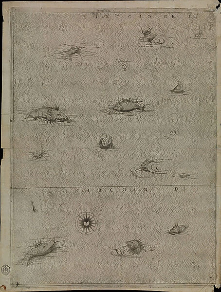 Map of Africa, 1564 - 1 of 8 sheets, 1564 (technical drawing)