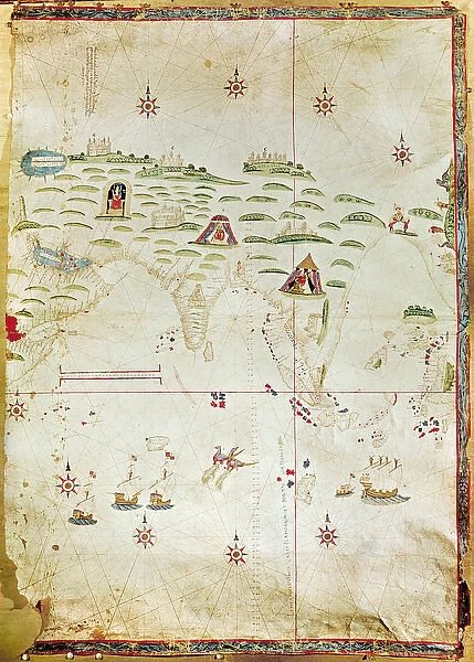 Map of the Moluccas, 1522 (manuscript on vellum)