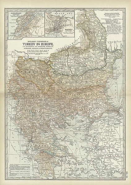 Map of Turkey, c.1900 (engraving)