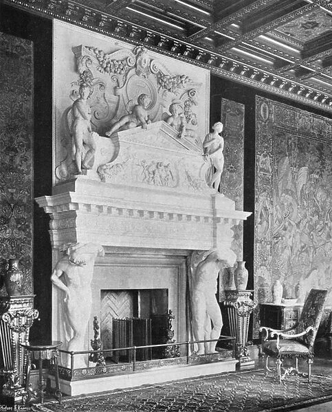 Marble Chimney-Piece in the Saloon (b  /  w photo)