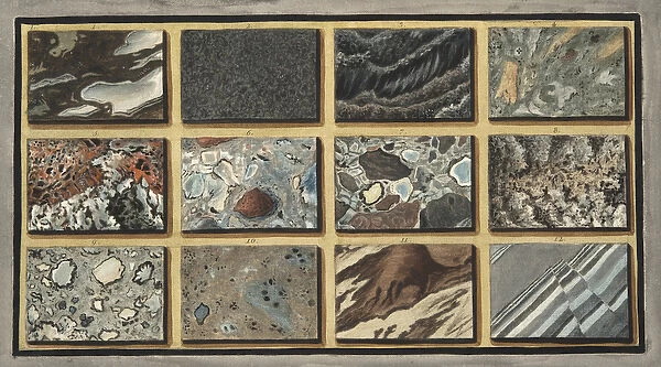 Marble and other mixed stones of Vesuvius polished, Plate L
