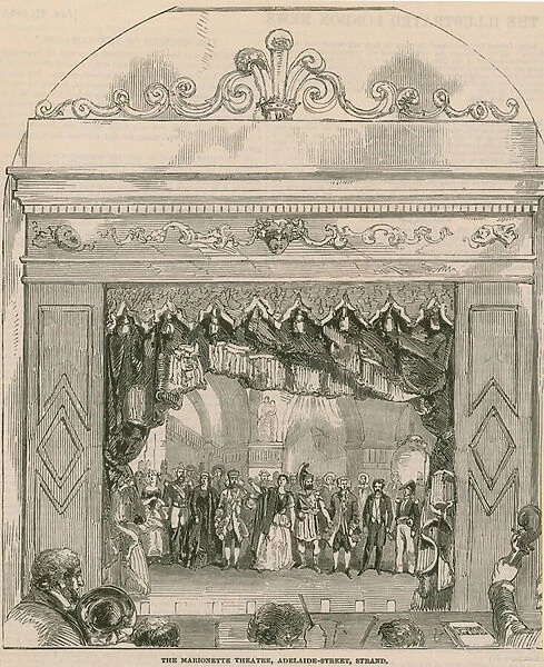 The Marionette Theatre on Adelaide Street (engraving)